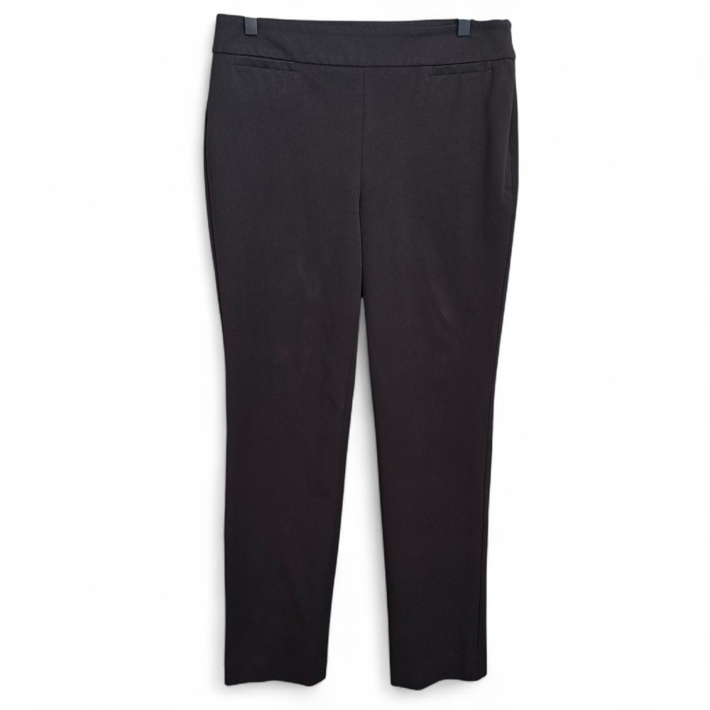 Talbots Pants Womens 8 Brown Refined Bi Stretch Flat‎ Front Career Zip Ladies